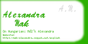 alexandra mak business card